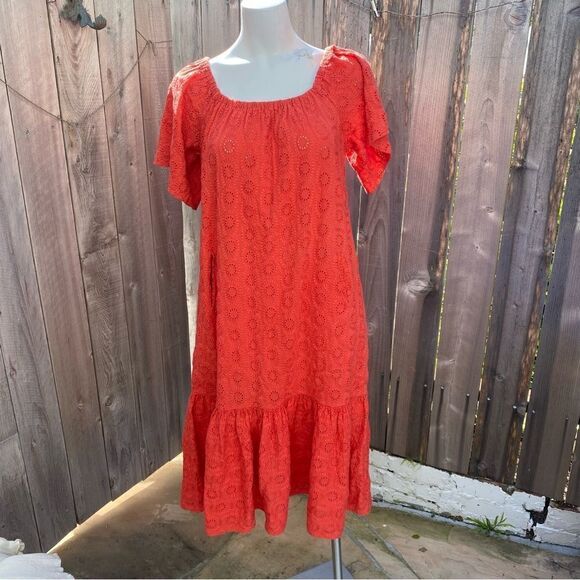 Rhode Resort Jay Eyelet Off-the-Shoul-der Dress size small - Picture 6 of 13